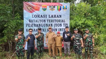 Bupati dan Wakil Bupati Pesisir Barat Dampingi Danrem 043/Gatam, Tinjau Lahan Pembangunan Batalyon Teritorial