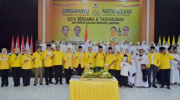 Hut Ke-62 Partai Golkar DPD Partai Golkar Provinsi Lampung Ziarah Taman Makam Pahlawan, Doa Bersama Dan Tasyakuran